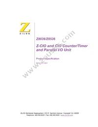 EZ80F915050MOD Datasheet Cover