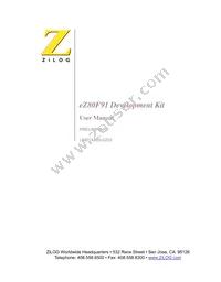 EZ80F916050MODG Datasheet Cover