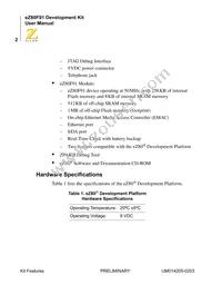 EZ80F916050MODG Datasheet Page 12