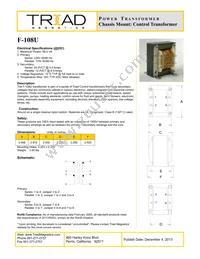 F-108U Datasheet Cover