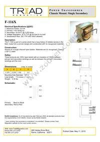 F-116X Datasheet Cover