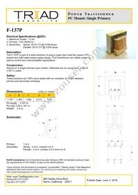 F-137P Datasheet Cover