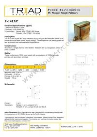 F-141XP Datasheet Cover