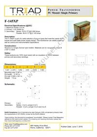 F-145XP Datasheet Cover