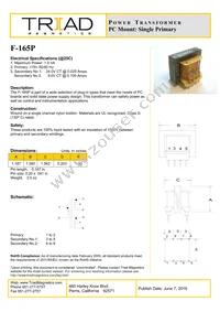 F-165P Datasheet Cover