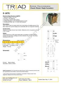 F-187U Datasheet Cover