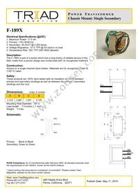 F-189X Datasheet Cover