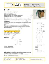 F-191U Datasheet Cover