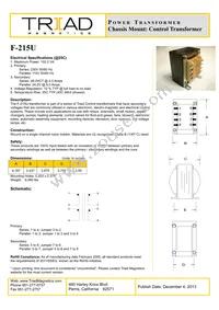 F-215U Datasheet Cover