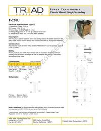 F-220U Datasheet Cover