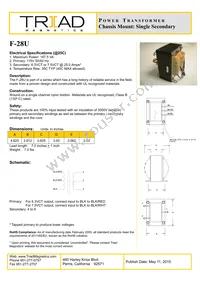 F-28U Datasheet Cover