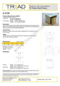 F-371P Datasheet Cover