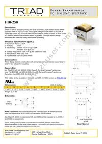 F10-250 Datasheet Cover