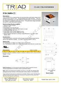 F10-3600-C2 Datasheet Cover