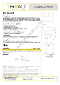 F12-200-C2 Datasheet Cover