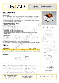 F12-2850-C2 Datasheet Cover
