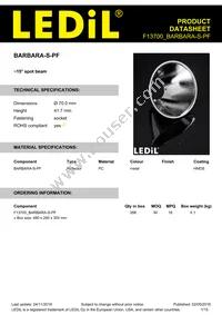 F13700_BARBARA-S-PF Datasheet Cover