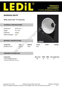 F13703_BARBARA-XW-PF Datasheet Cover