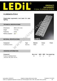 F15244_FLORENCE-ZT25-S Datasheet Cover