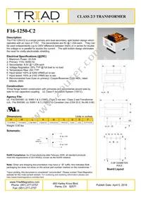 F16-1250-C2 Datasheet Cover