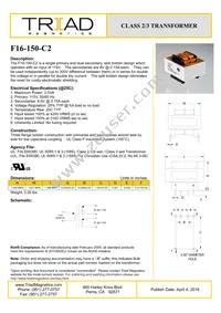 F16-150-C2 Datasheet Cover