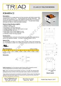 F20-055-C2 Datasheet Cover