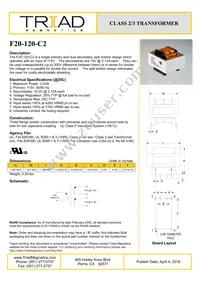 F20-120-C2 Datasheet Cover