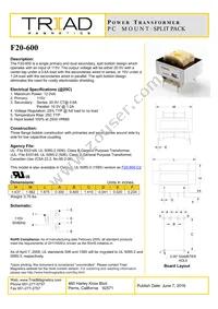 F20-600 Datasheet Cover