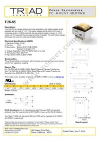 F28-85 Datasheet Cover