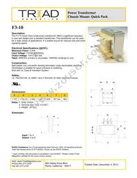 F3-10-B Datasheet Cover