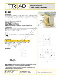 F3-120 Datasheet Cover