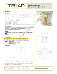 F3-20 Datasheet Cover