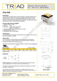 F36-550 Datasheet Cover