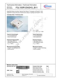 F3L100R12W2H3B11BPSA1 Datasheet Cover