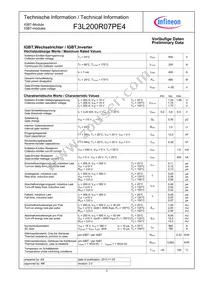 F3L200R07PE4BOSA1 Datasheet Page 2