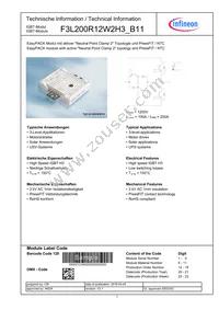 F3L200R12W2H3B11BPSA1 Datasheet Cover