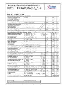 F3L200R12W2H3B11BPSA1 Datasheet Page 2