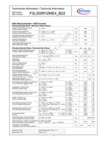 F3L300R12ME4B22BOSA1 Datasheet Page 2