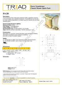 F4-20 Datasheet Cover