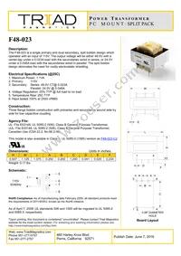 F48-023 Datasheet Cover