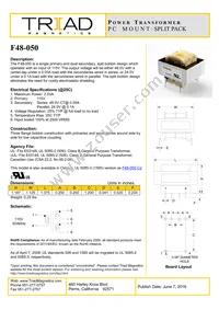 F48-050 Datasheet Cover