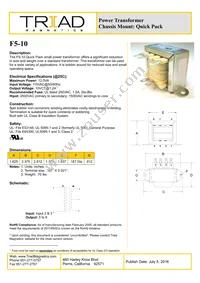 F5-10 Datasheet Cover