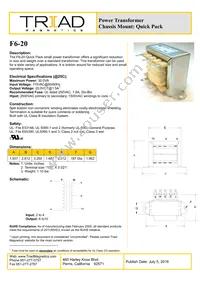 F6-20 Datasheet Cover