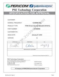 F61200046 Datasheet Cover