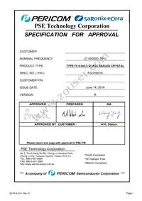 F62700016 Datasheet Cover