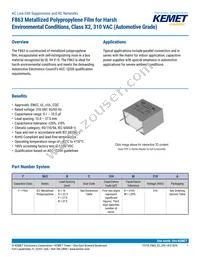 F863DV155M310L Datasheet Cover