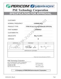 F90800021 Datasheet Cover