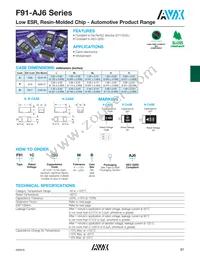 F910J107MBAAJ6 Datasheet Cover