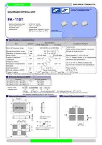 FA-118T 52.0000MF12Z-AC3 Datasheet Cover