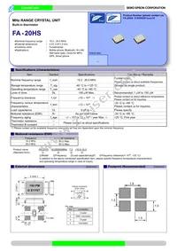 FA-20HS 19.2000MF12Y-AG0 GPS Datasheet Cover